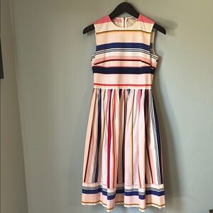 Striped Multicolor Sleeveless Dress